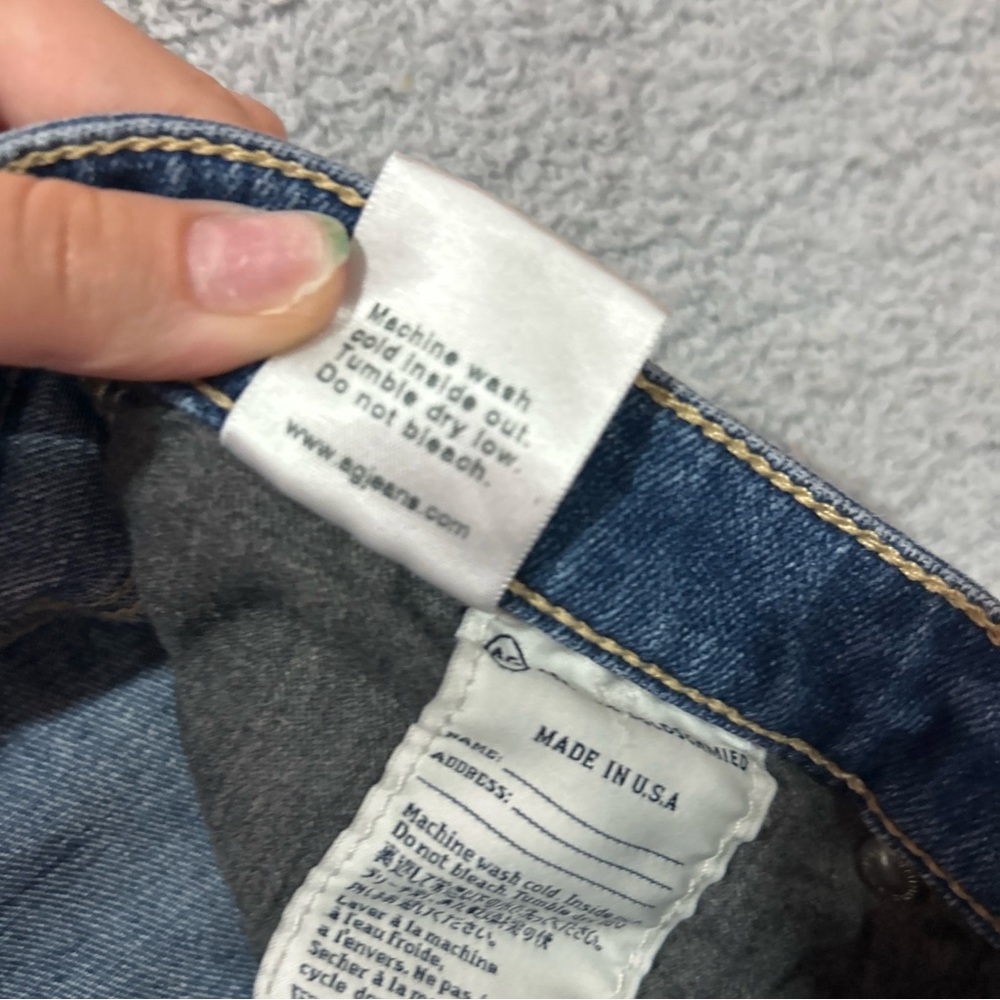 AG Adriano Goldschmied The City Short Rolled Hem Dark Blue Denim Shorts - Picture 12 of 12